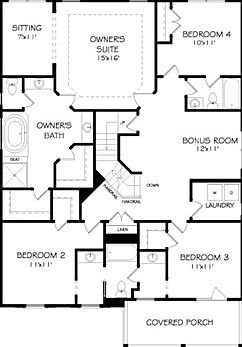 The Wallace Floorplan, Dunes West, Charleston Mt. Pleasant South Carolina
