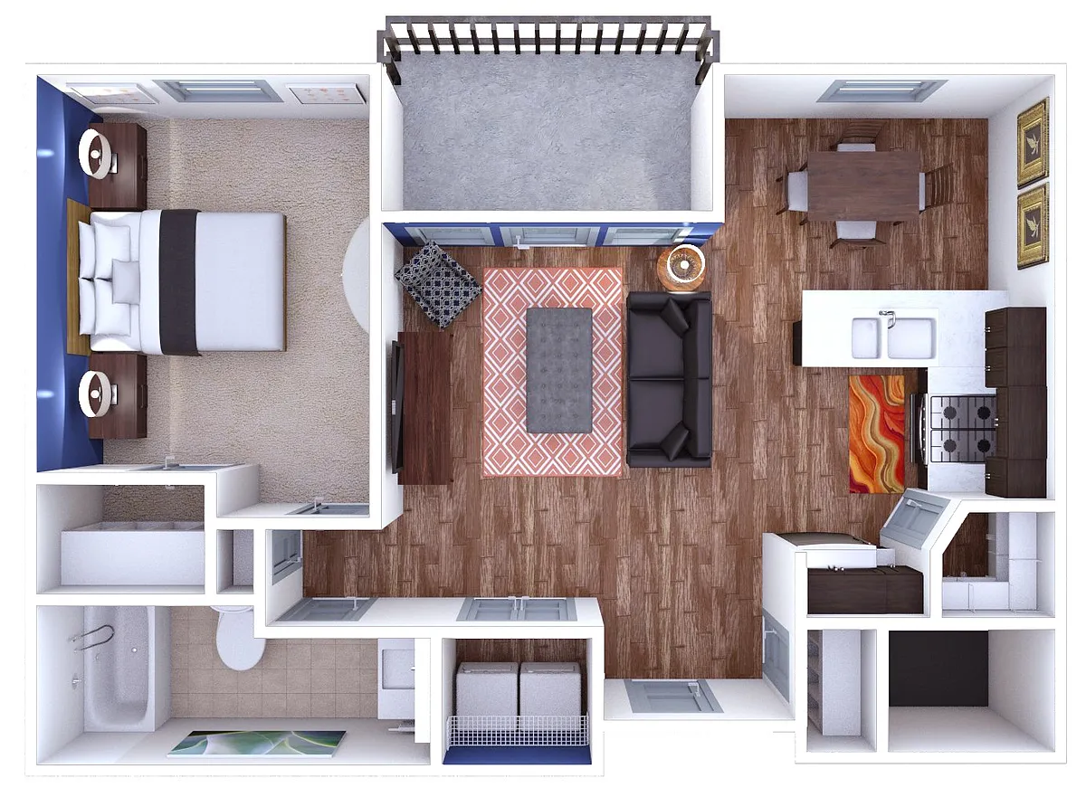 Floor plan Catania 1x1