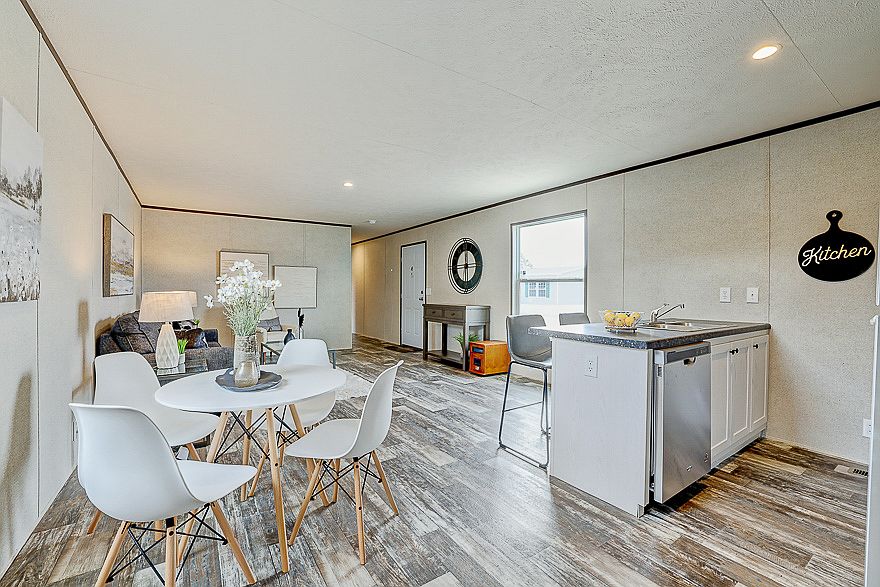 Kitchen, Dining, Living room