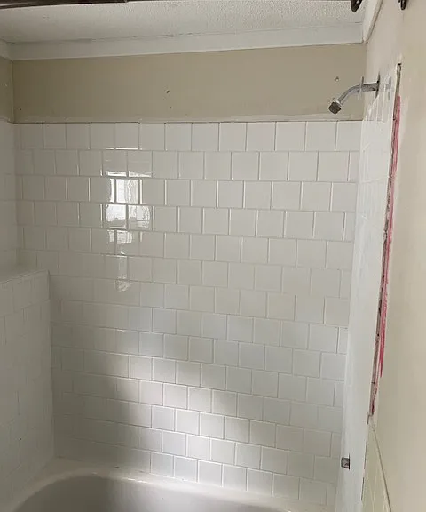 New ceramic tile on bath