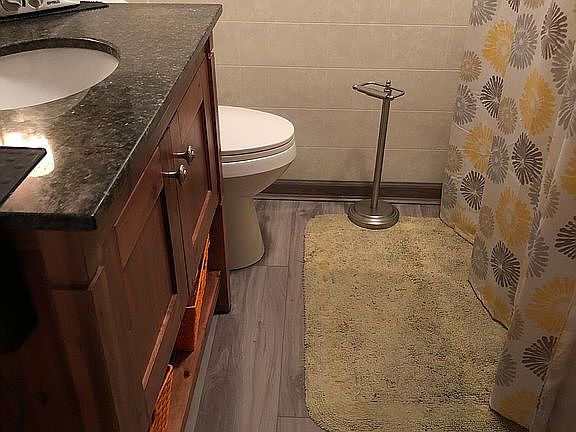 Finished basement bathroom