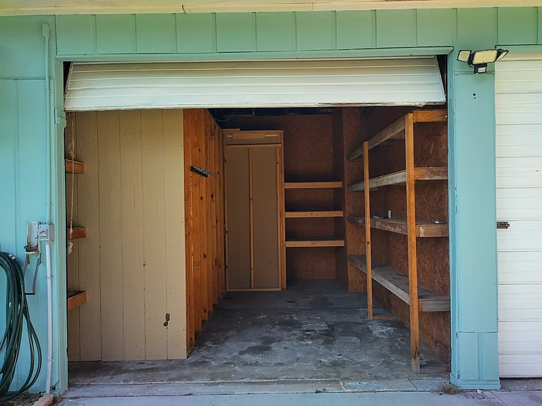 Outside (back of house) storage room.