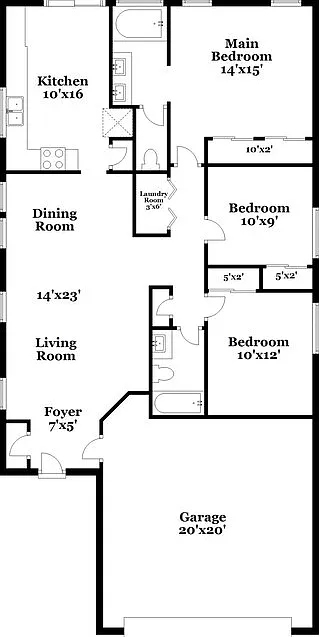 3 bed, 2.0 bath, 1235 sqft, $2,020 — Photo 2
