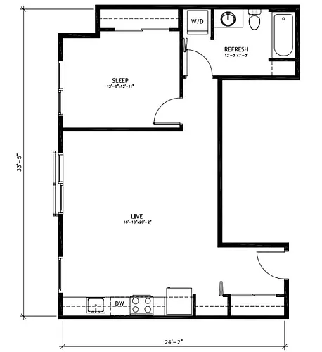 Floor plan 1X1 - B5