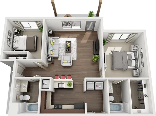 Floor plan 2x2 DAG