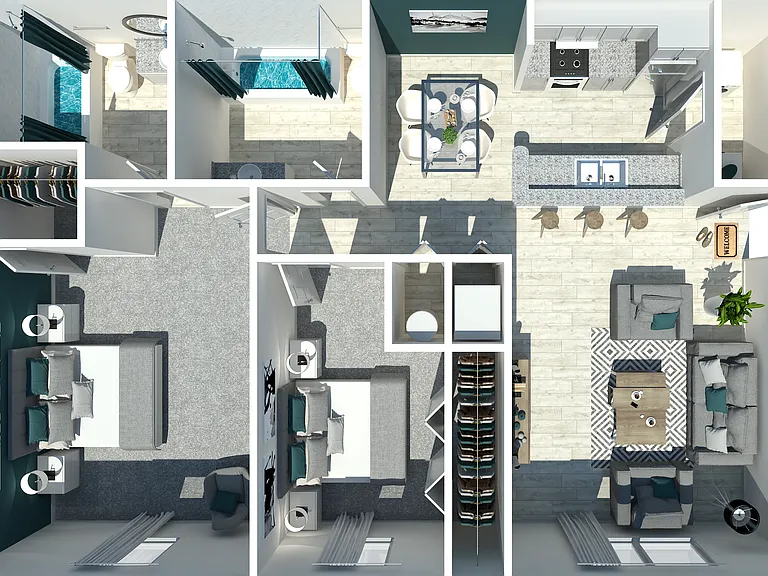 2 Bedroom Floorplan 2 Bedroom Floorplan