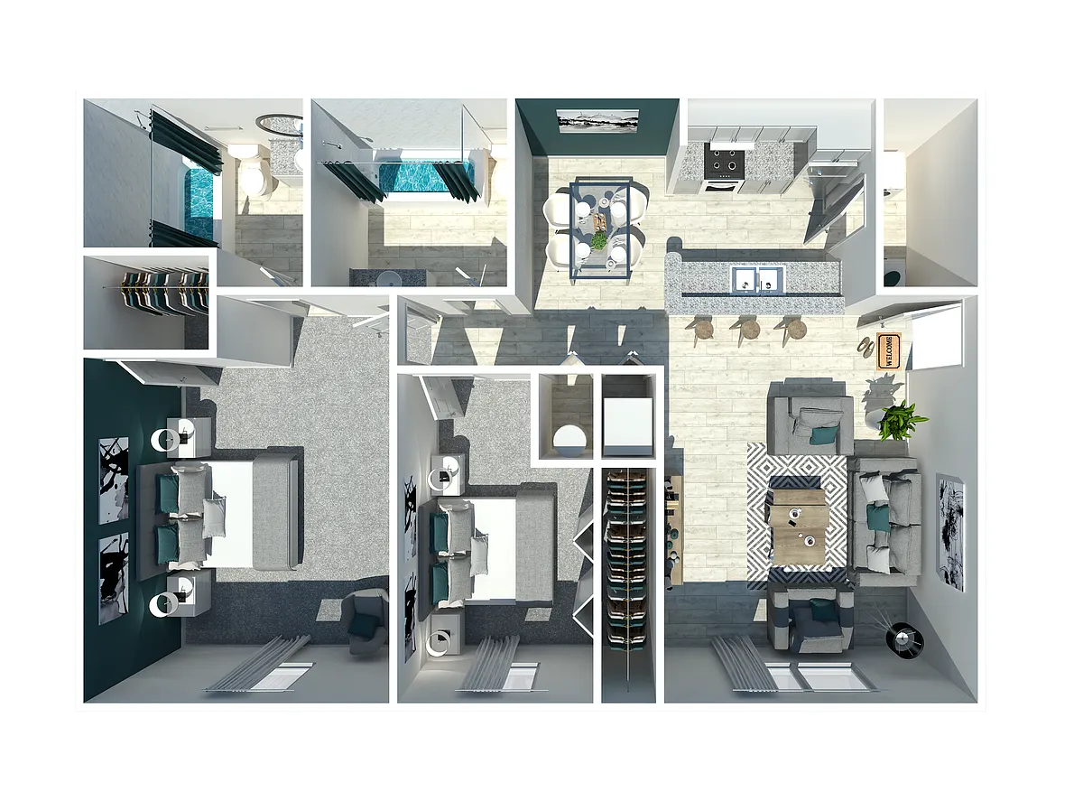 Floor plan 2 Bedroom