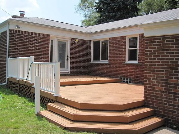 Back yard with deck