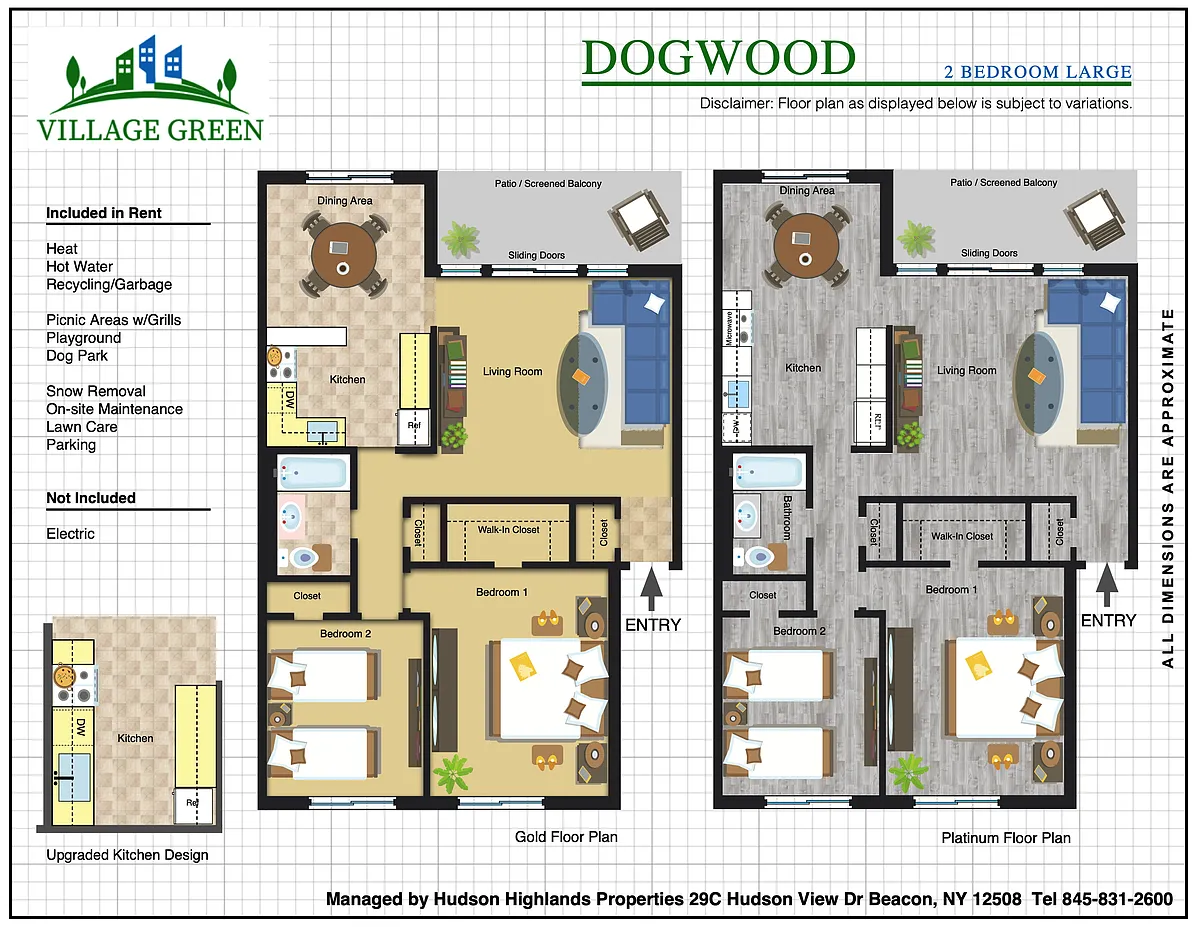 Floor plan 2 BR Dogwood