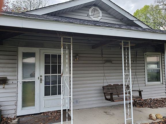 Large covered entry porch