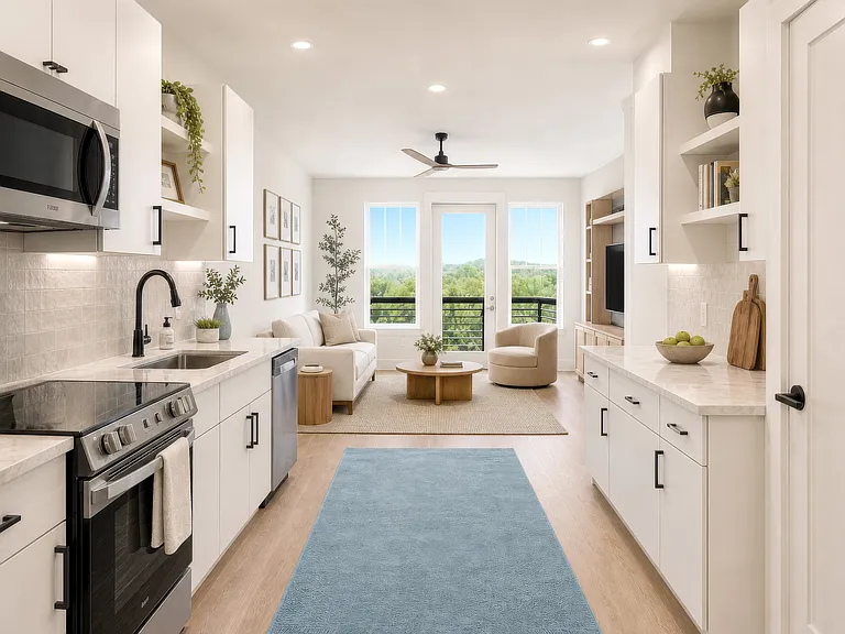 A - Plan Kitchen & Living Room