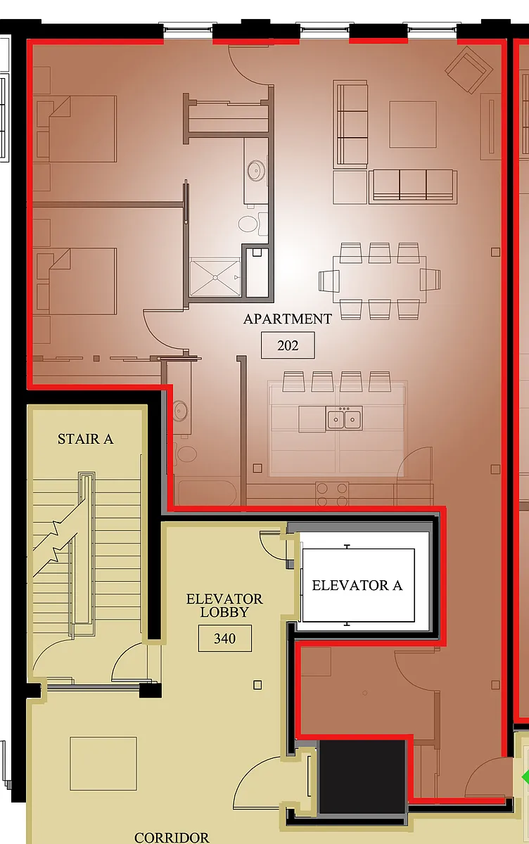 Floor plan 202 Market Rate