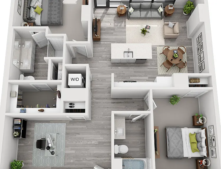 The Glenn - C7 - 2 Beds - 2 Baths - 1299 Sq. ft.