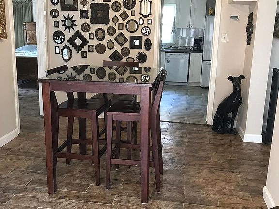 New wood look tile on living areas
