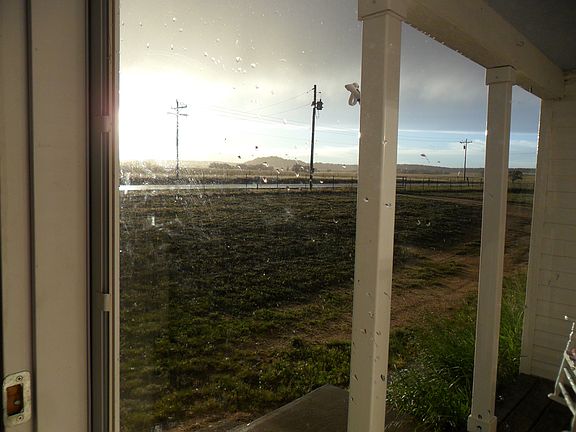 looking out the front door