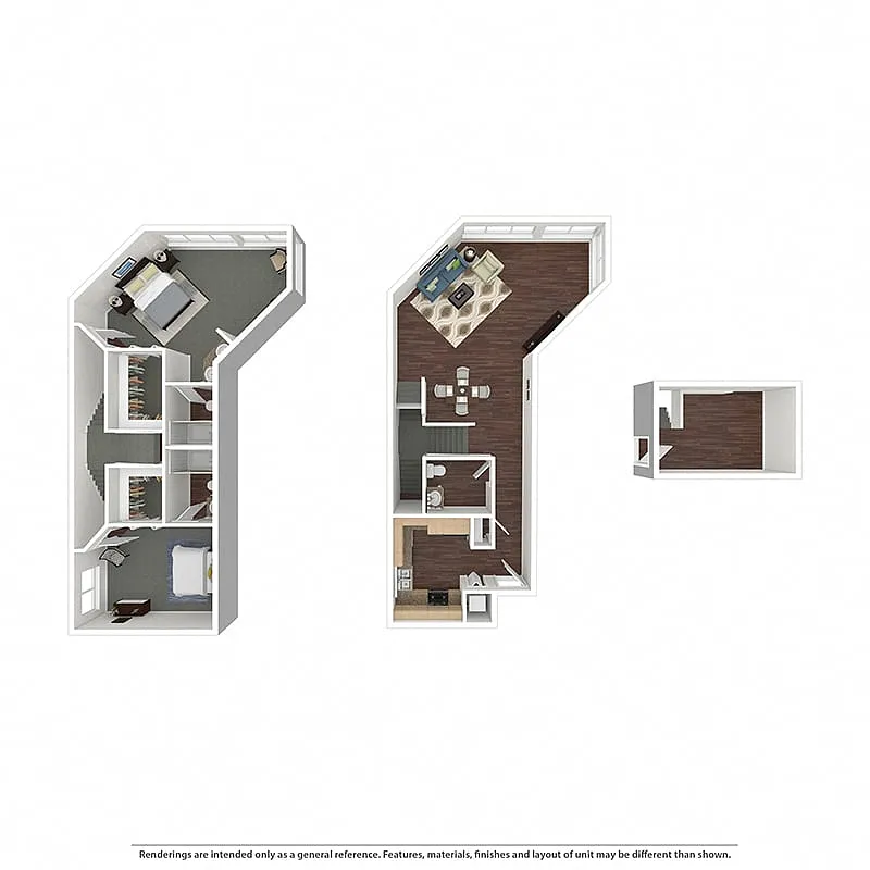Floor plan Marina View Two Bedroom Penthouse