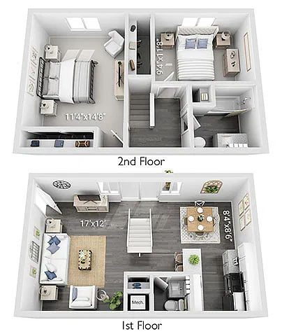 Floor plan BD1 - Townhome