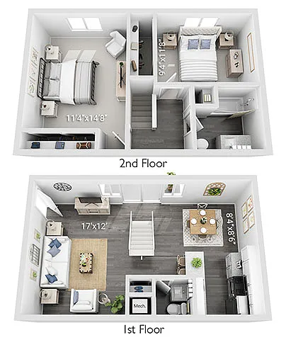Floor plan BD1 - Townhome