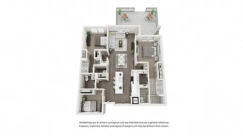 Floor plan 3 Bedroom 2.5 Bath