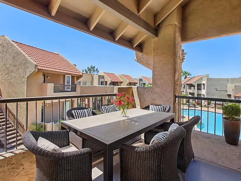 Patio in Upstairs Unit