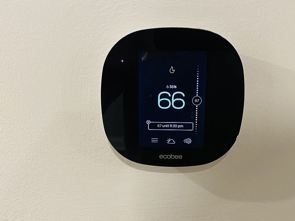 Ecobee smart thermostat for central heating and cooling