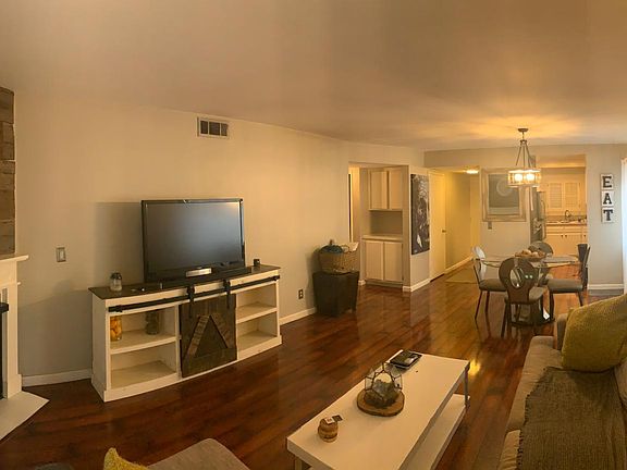 Kitchen opens up into the living room