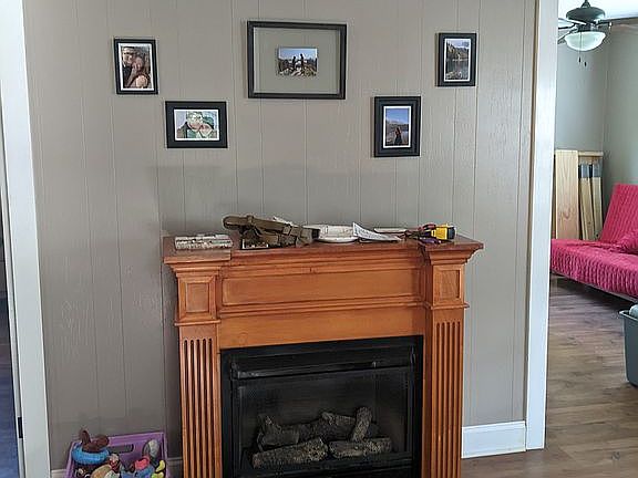 Fireplace viewed from front 