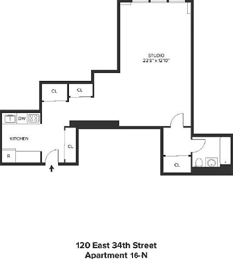 1st image of 120 E 34th St APT 16N