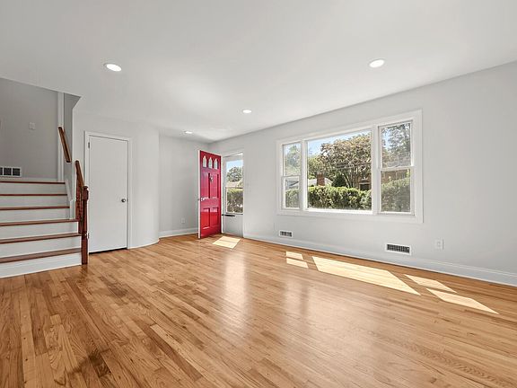 Spacious LR with hardwood floors