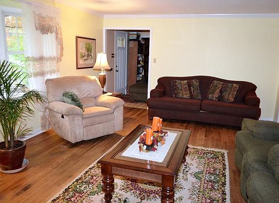 View of living room looking into the foyer