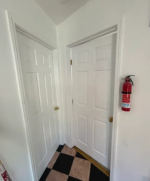 Bedroom and bathroom doors