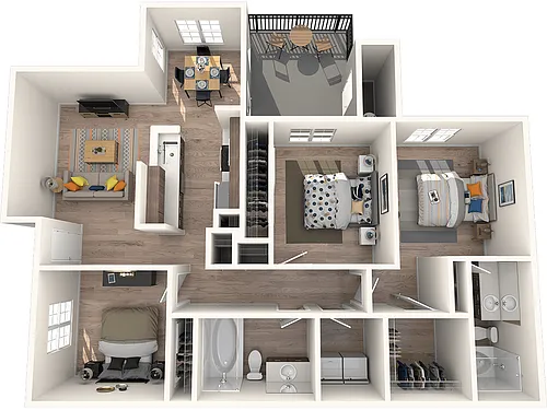 Floor plan 3 Bedroom 2 Bathroom Renovated