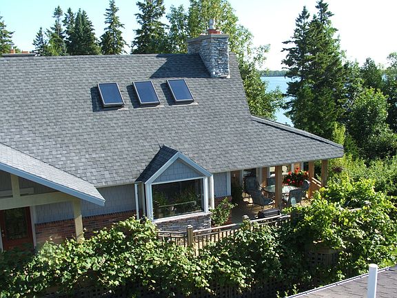 Lake side of home