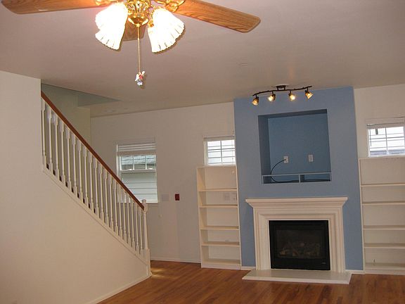 Living room with fireplace