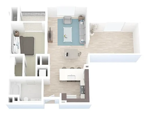 Floor plan 1X1 902 A7