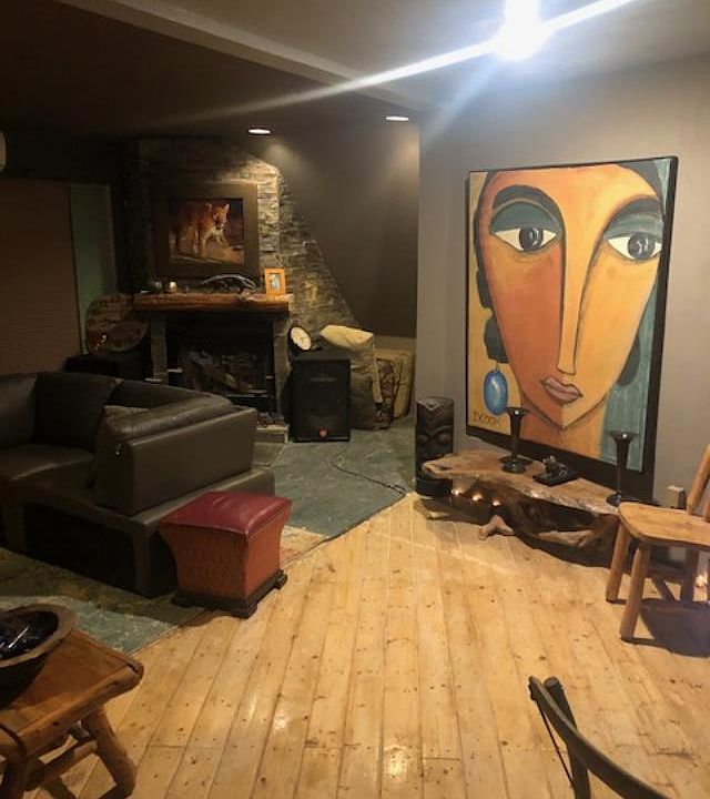 looking from kitchen into dining area