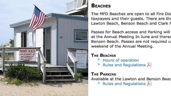 Misquam Fire District beach