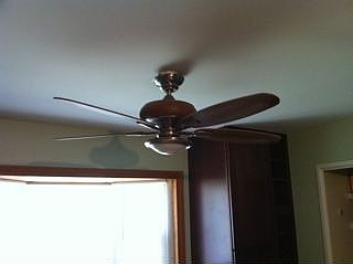 Ceiling fan in kitchen