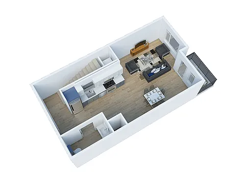 Floor plan 1 Bedroom A Loft