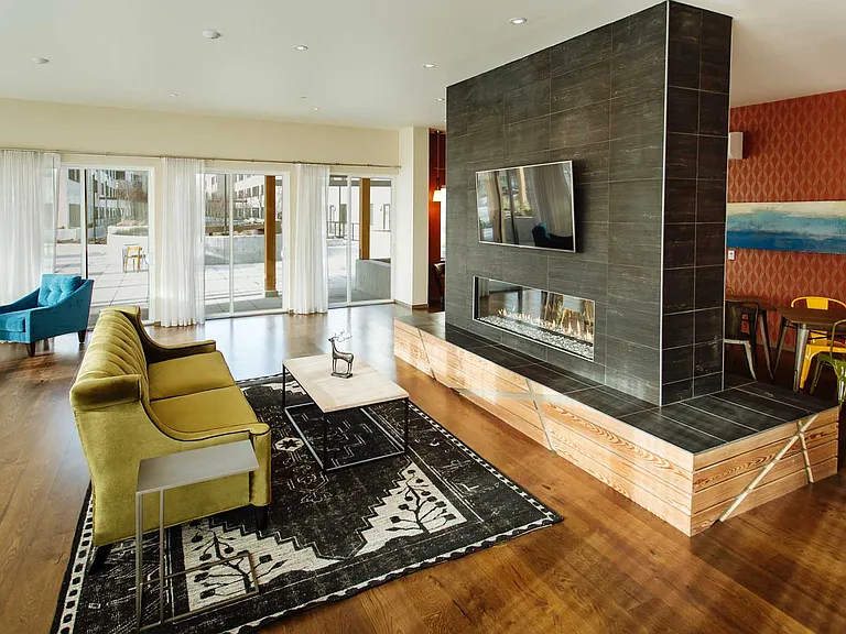 Grant Park Village Clubhouse fireplace