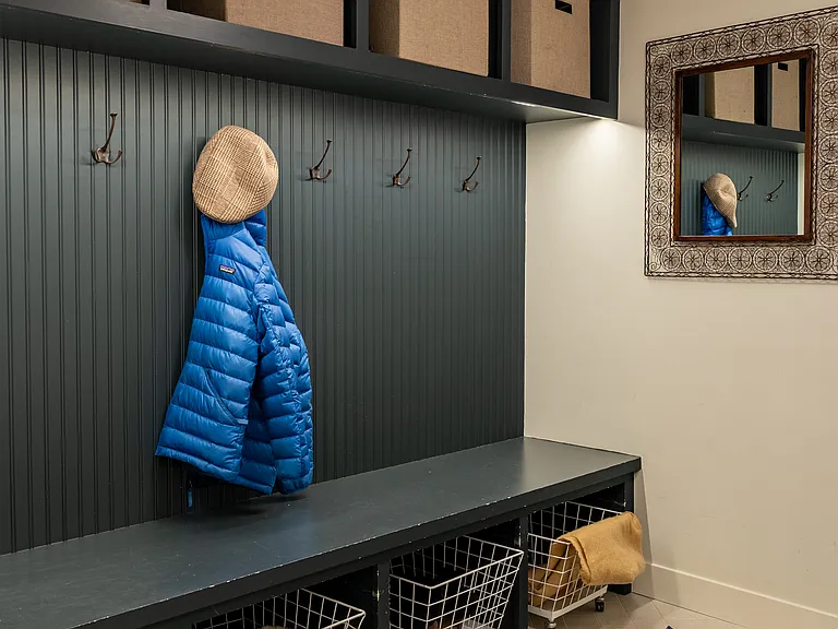 Large mudroom right off the garage entry.
