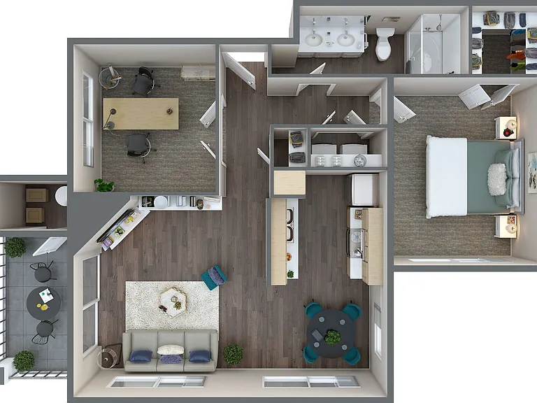 Plan A-3 Den floor plan San Paulo