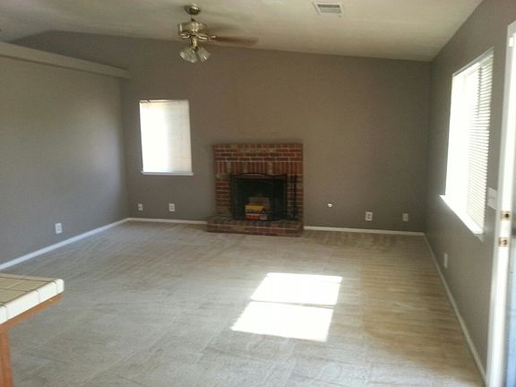 Family room with fireplace