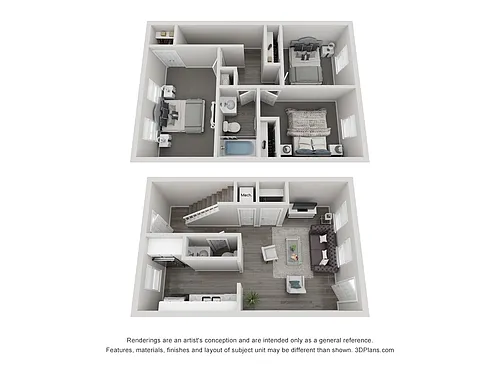 Floor plan Three Bedroom Apartment