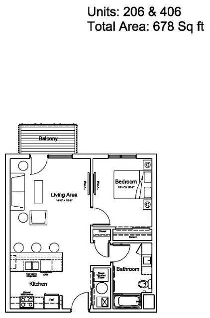Floor plan 206-1B1B