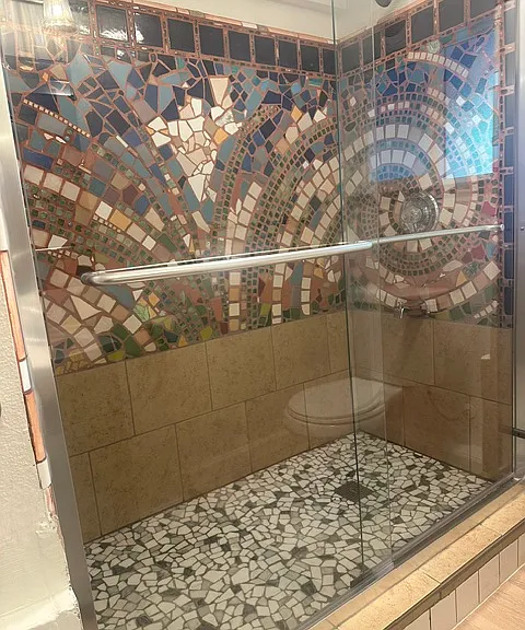 large shower