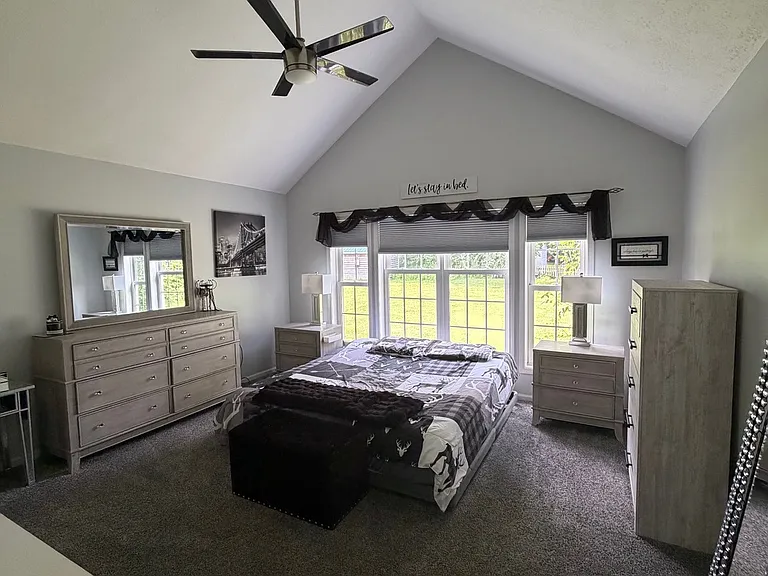 Large Primary Bedroom with high ceilings