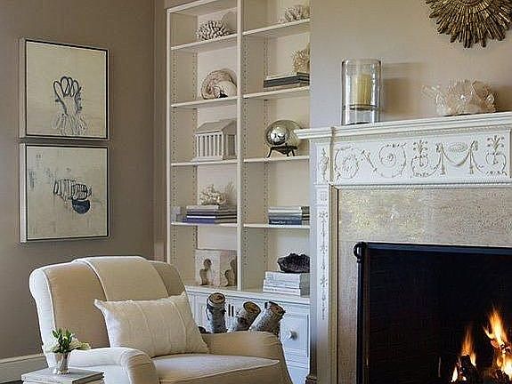 Wood burning fireplace