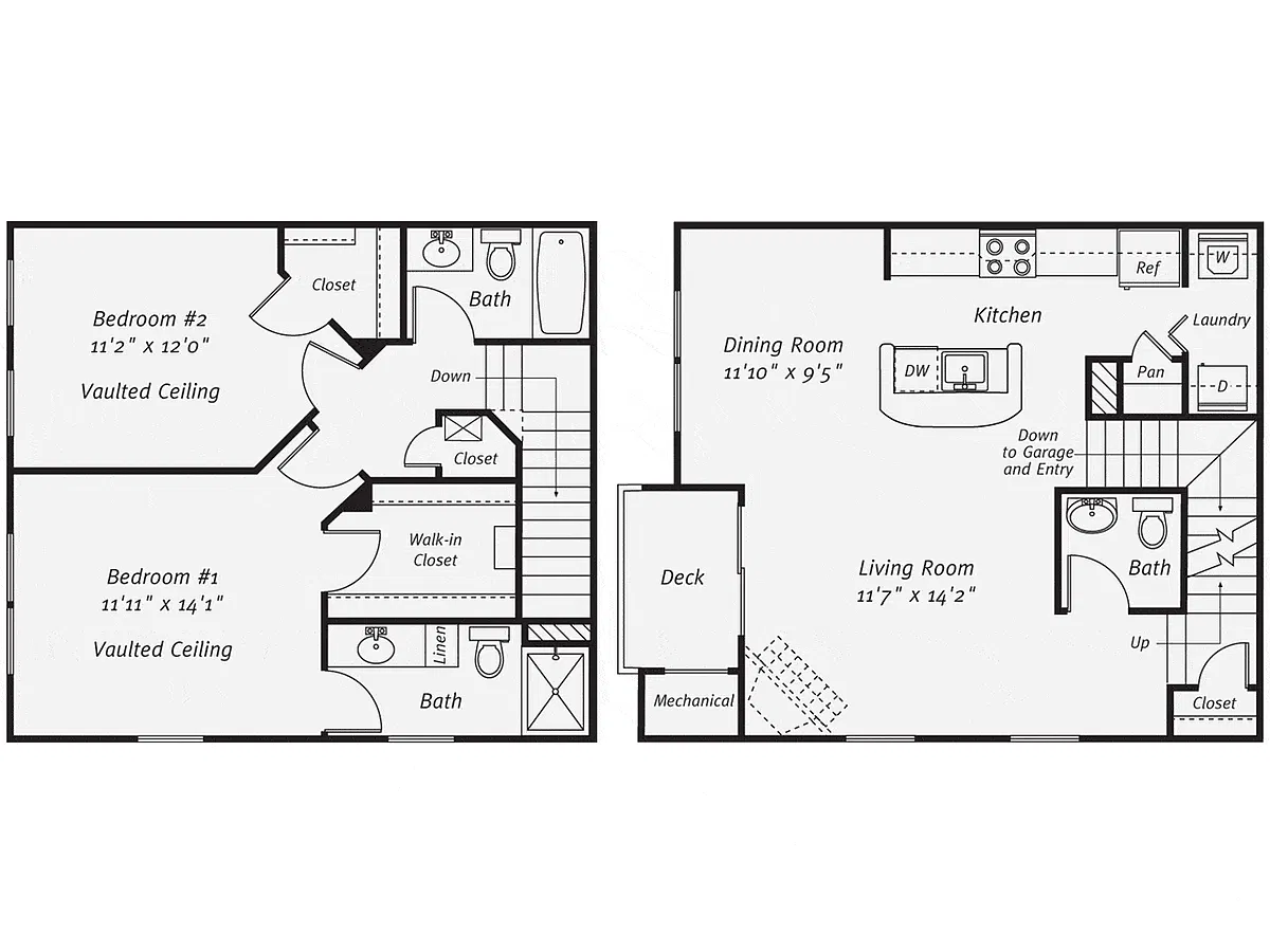 Floor plan Robbinsville Townhouse