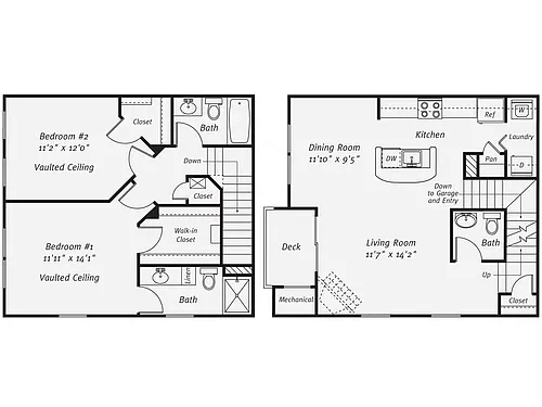 Floor plan Robbinsville Townhouse